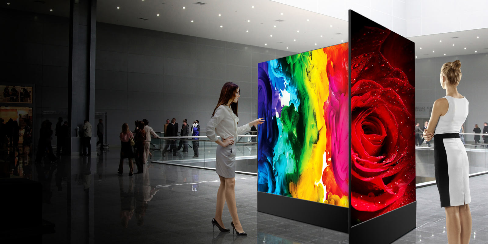 מסך OLED דו כיווני טלוויזיה מסך OLED דו כיווני טלוויזיה